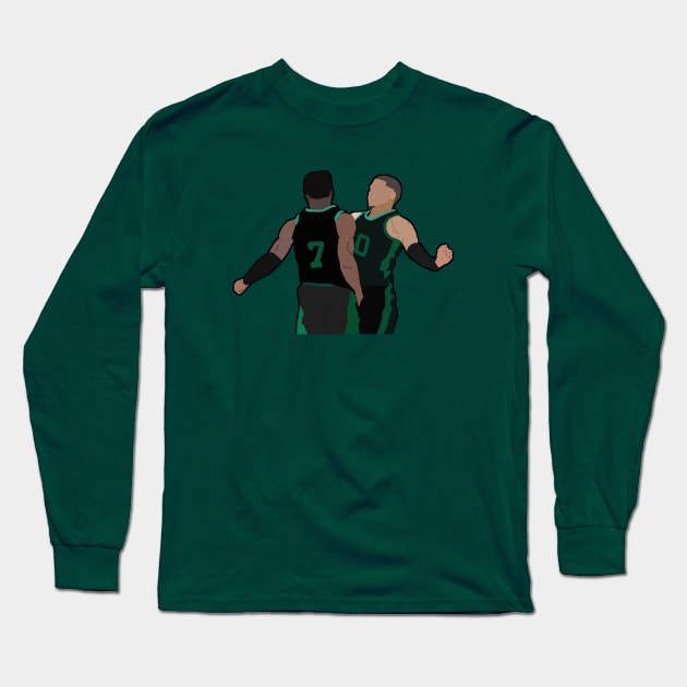 Jaylen Brown + Jayson Tatum Long Sleeve T-Shirt by xavierjfong